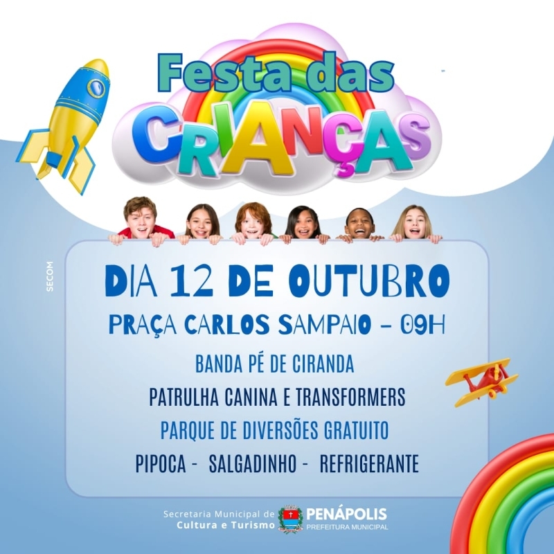 Noticia festa-do-dia-das-criancas-sera-na-praca-carlos-sampaio